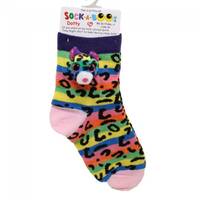 Beanie Boos Sock-A-Boos - Dotty the Multicoloured Leopard