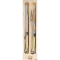 Jean Dubost Laguiole Deluxe - 2 Piece Carving Set Light Horn