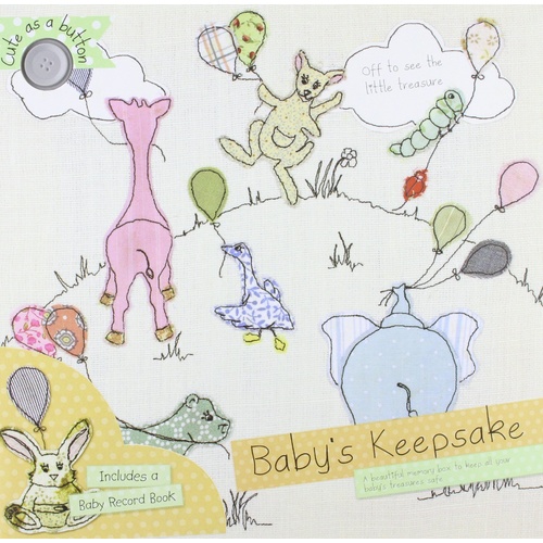 Cute as a Button Keepsake Box & Baby Record Book