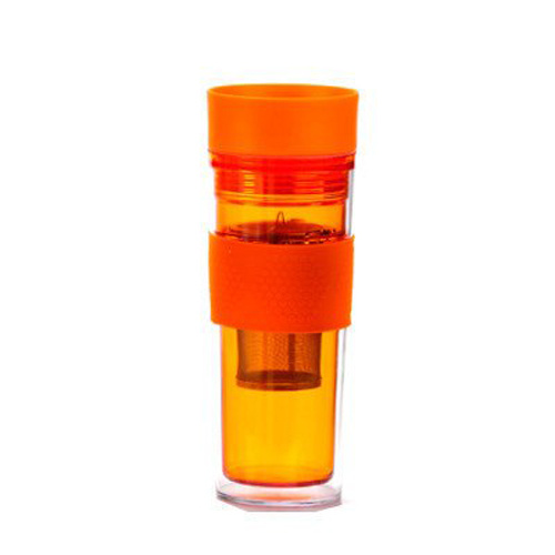 For Tea's Sake Travel Mug With Infuser - Orange