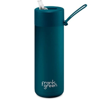 Frank Green Reusable Bottle - Ceramic 595ml Marine Blue Straw Lid