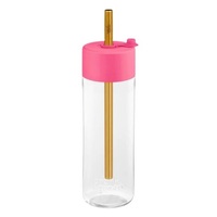 Frank Green Reusable Bottle - Original 740ml Neon Pink Jumbo Straw Lid