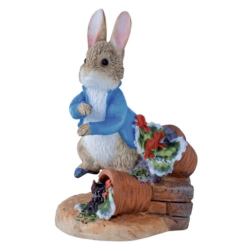 Beatrix Potter Mini Figurine - Peter Rabbit with Plant Pot
