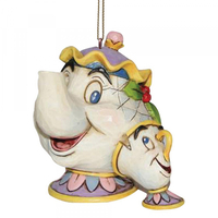 Jim Shore Disney Traditions - Beauty & the Beast - Potts and Chip Hanging Ornament