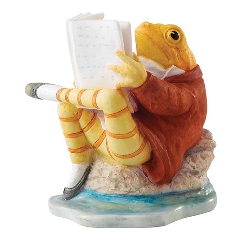 Beatrix Potter Mini Figurine - Jeremy Fisher Reading