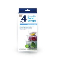 Grand Fusion Reusable Silicone Food Wrap - 4 Pack