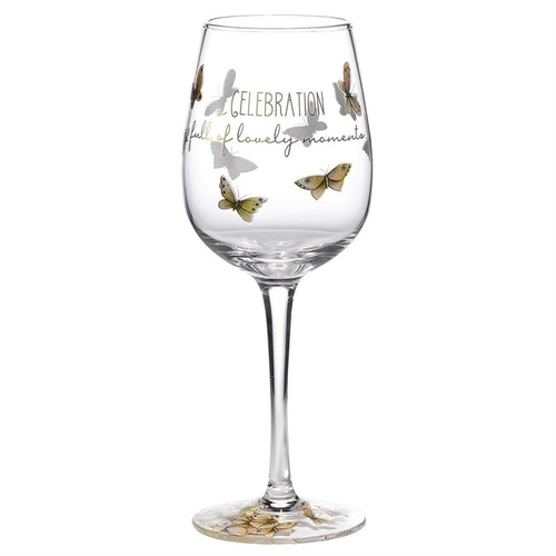 Hallmark Style & Gracie Wine Glass - Celebration