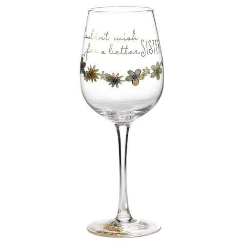 Hallmark Style & Gracie Wine Glass - Sister