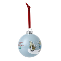 Beatrix Potter Peter Rabbit Christmas - Peter & Benjamin's Snowball Fight Bauble