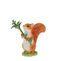Beatrix Potter Peter Rabbit Miniature Figurine - Squirrel Nutkin With Nettle