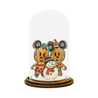 Disney Enchanting Dome - Mickey & Minnie with Snowman - Making Friends