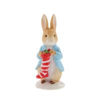 Beatrix Potter Peter Rabbit Figurine - Peter With Stocking