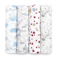 aden & anais Limited Edition Swaddles 4 Pack - Harry Potter