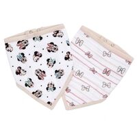 aden & anais Essentials Disney Bandana Bibs 2 Pack - Minnie Rainbows