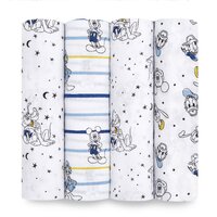 aden & anais Essentials Disney Swaddles 4 Pack - Mickey Stargazer