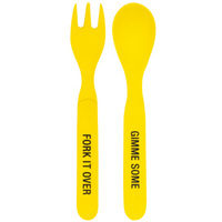 Say What? Bamboo Cutlery Set - Gimme Some & Fork It Over