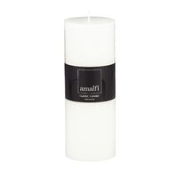 Amalfi Unscented Pillar Candle - White 7.5x20cm 
