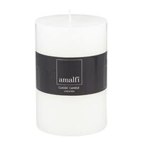 Amalfi Unscented Pillar Candle - White 10x15cm