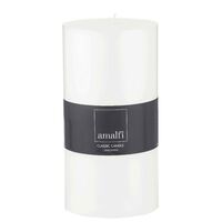 Amalfi Unscented Pillar Candle - White 10x20cm