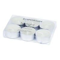 Emporium Tealight Candles White - Set of 6