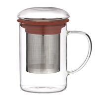 Leaf + Bean Seychelles Tea Mug With Infuser 420ml - Blush