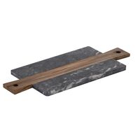 Davis & Waddell Coleman Marble and Acacia Cheese Board - Black 48x20cm