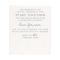 Anniversary Verse Plaque by Splosh - 40