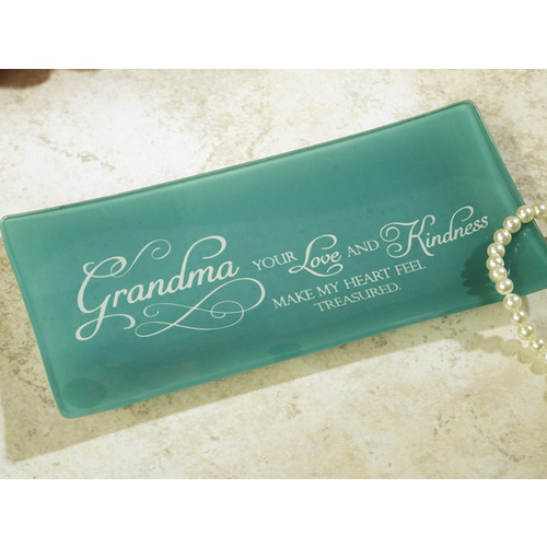 Glass Trinket Tray - Grandma