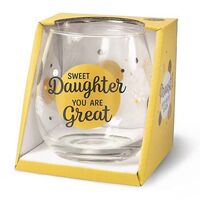 Cheers Stemless Wine Glass - Sweet Daughter