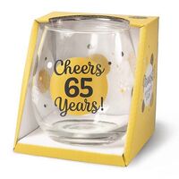 Cheers Stemless Wine Glass - 65 Years