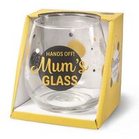 Cheers Stemless Wine Glass - Hands Off Mum's Glass