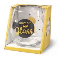 Cheers Stemless Wine Glass - Hands Off!