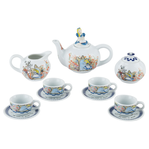 Alice Through The Looking Glass Miniature Collector's Tea Set