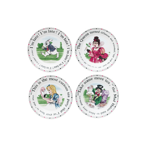 Cardew Design Alice In Wonderland Dessert Plates Set of 4