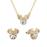 Disney Couture Kingdom April Birthstone Minnie Necklace & Earrings Bundle Gold