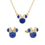 Disney Couture Kingdom September Birthstone Minnie Necklace & Earrings Bundle Gold