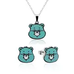 Care Bears Couture Kingdom Wish Bear Enamel Necklace & Earrings Bundle