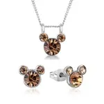 Disney Couture Kingdom November Birthstone Mickey Necklace & Earrings Bundle Silver