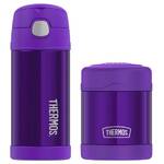 Thermos Funtainer Drink Bottle & Food Jar Bundle - Violet