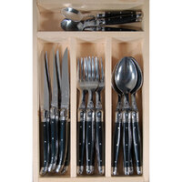 Jean Dubost Laguiole Deluxe - 24pc Cutlery Set Black