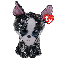 Beanie Boos Sequin Flippables - Portia the Black and White Terrier Regular