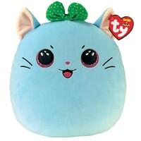 Beanie Boos Squish-a-Boo - Kirra the Blue Cat with Bow 14"