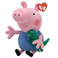 Beanie Babies - George Pig with Dinosaur Regular