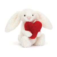 Jellycat Bashful - Red Love Heart Bunny - Little