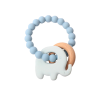 Baby Elephant Silicone Teether Blue By Splosh
