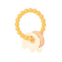 Baby Elephant Silicone Teether Mustard By Splosh