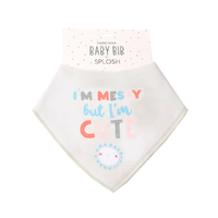 Baby Bandana Bib I'm messy but I'm cute By Splosh