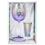 Holographic Wine & Shot Glass Set - 21st