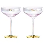 Holographic Coupe Glass Set - Mr & Mrs