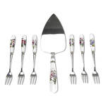 Portmeirion Botanic Garden - Cake Slice & Pastry Forks (Set of 7)